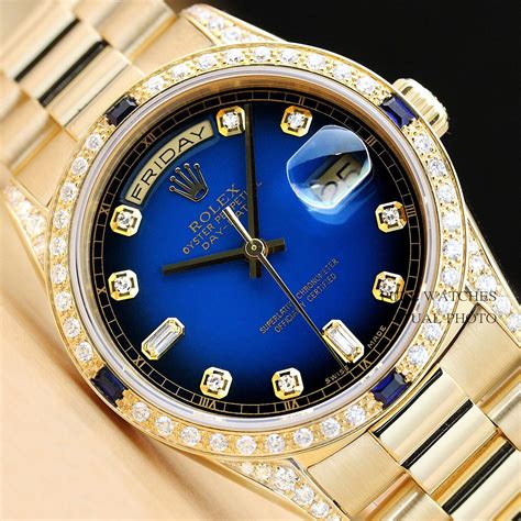 replica rolex presidential blue face diamond|rolex day date president 118238.